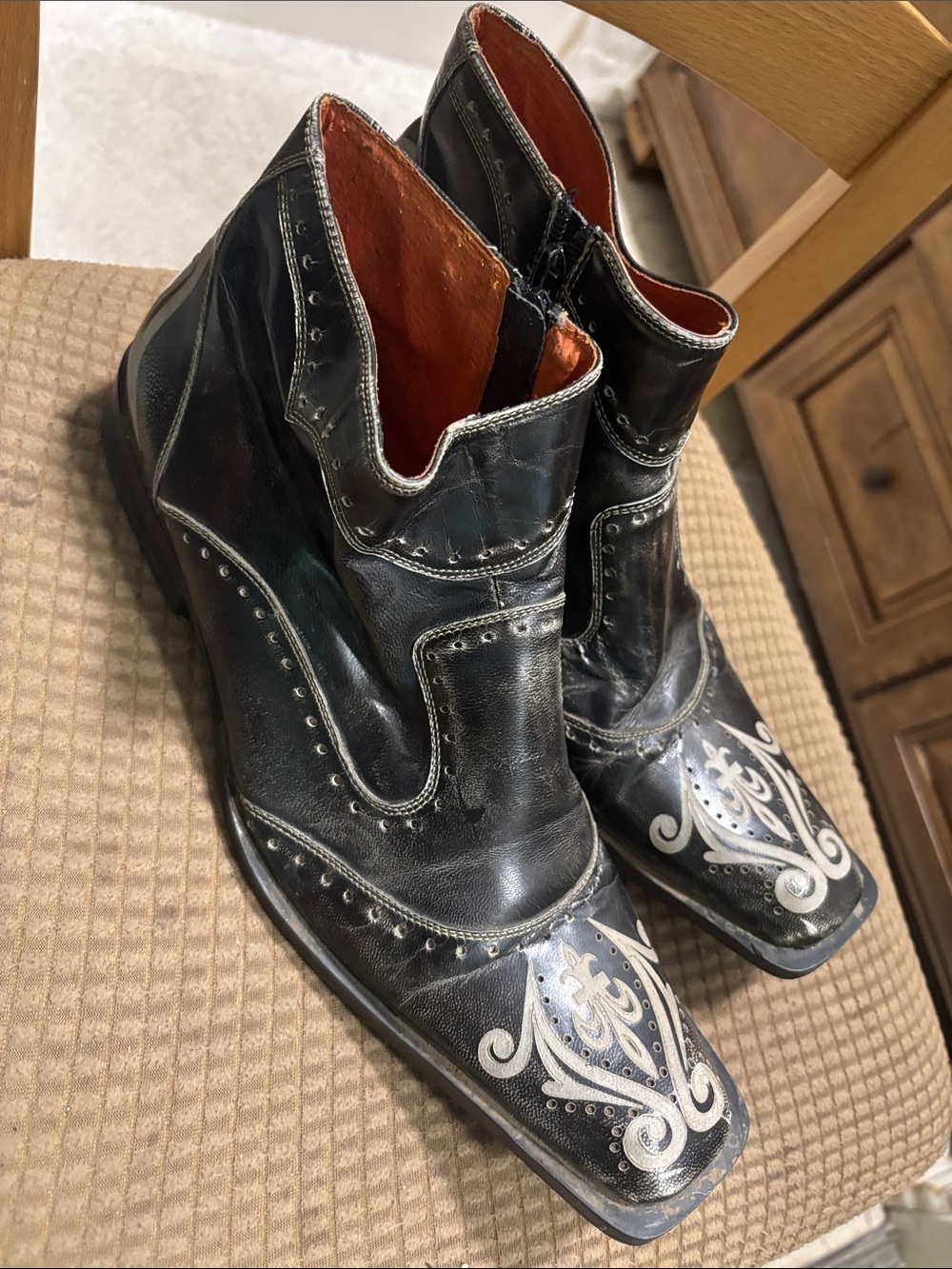 Black Leather Aldo Ankle Boots